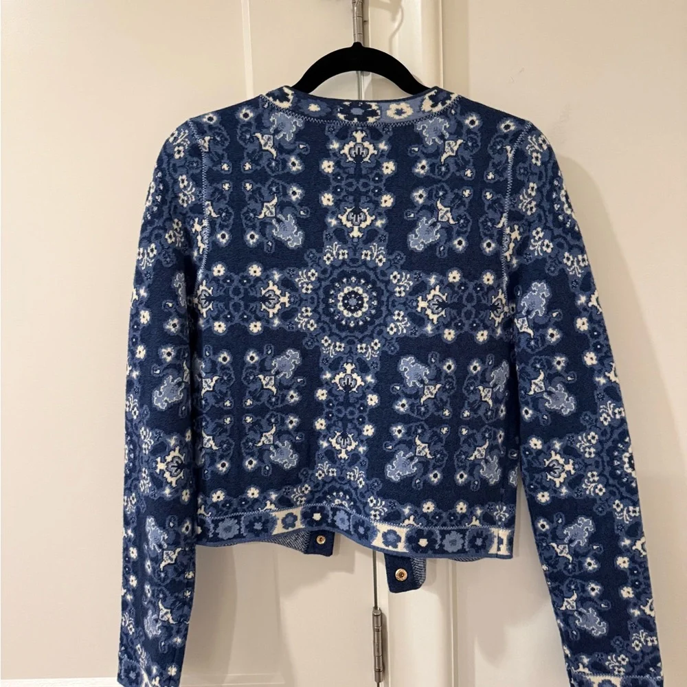 Cara Cara Livi Jacket Navy and Cream Knit Cardigan - Picture 4 of 7